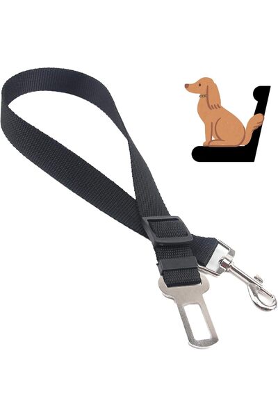 LIVVY Adjustable Dog Seat Belt for Cars - Universal Pet Safety Harness with Durable Metal Clip and Elastic
