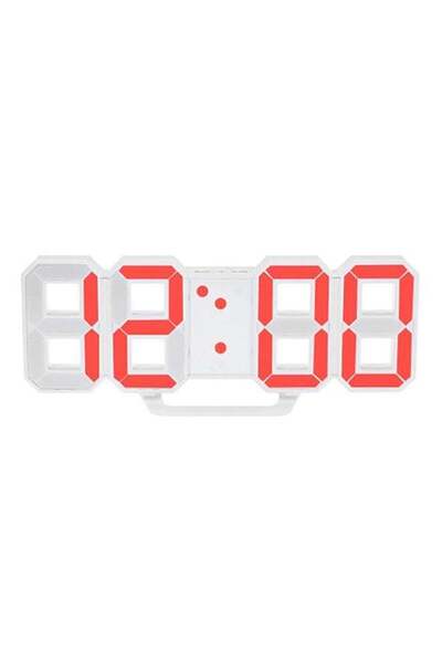 Generic Modern Design Large Size Digital LED Wall Clock White 215x38x88mm