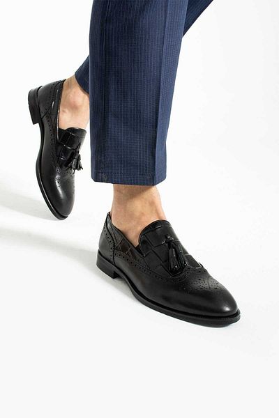 Bestello Laceless Tasseled Neolite Sole Classic 331-43258 Men's Shoes