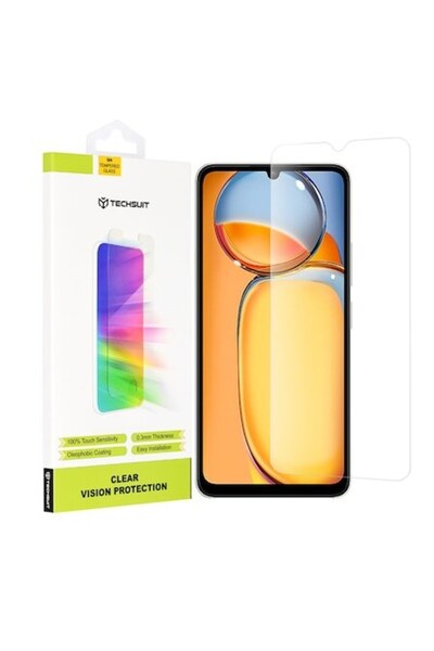 Techsuit Protective Screen Glass for Xiaomi Redmi 13C 4G/13C 5G/Poco M6/C65, Heavy Duty, X47