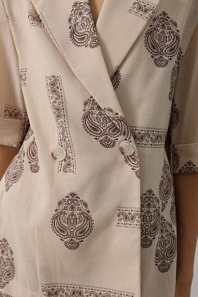 VAGGON Ethnic Patterned Oversize Double Suit