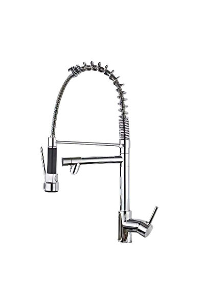 cribeau Baterie de bucătărie profesională cu pulverizator flexibil și cioc su...