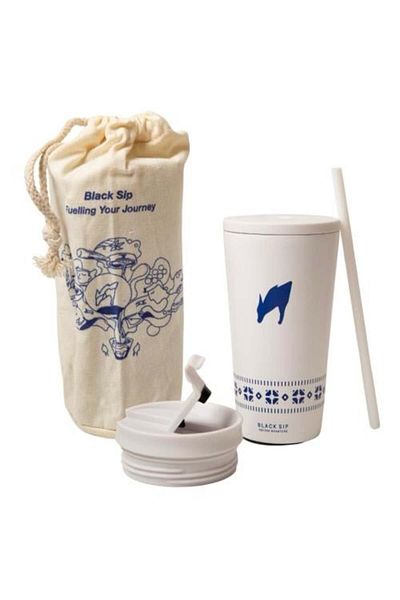 BLACK SIP COFFEE ROASTERS MUG WAVE M25 White - 16 oz Thermal Coffee Mug