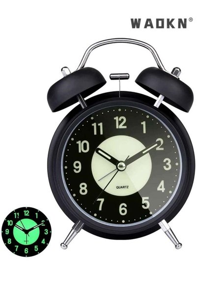 Generic Twin Bell Alarm Clock, Loud Alarm Clock with Backlight, Silent Clock ...