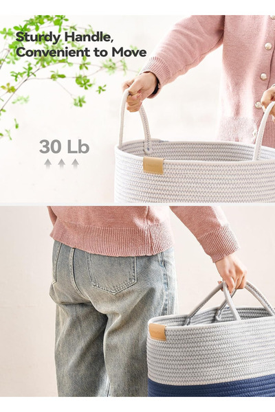 HomeTurko Καλάθι απλύτων - Ναυτικό μπλε - 20 L