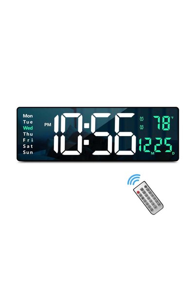 Generic 16.2" Digital Wall Clock Large Display with Remote Control for Living...