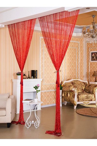 Generic Y&D Shiny Tassel String Doorway Curtain 300x280 cm