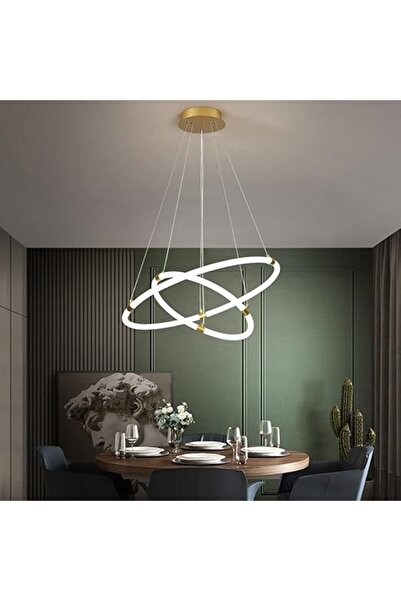 Sueva Lustra LED Alb, 2 cercuri 40cm+60cm telecomandă WiFi 2.4G, 3 lumini dimabilă