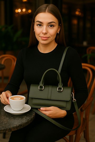 Handley Women's Stylish Design Shoulder and Hand Bag – Multi-Compartment Adjustable Strap