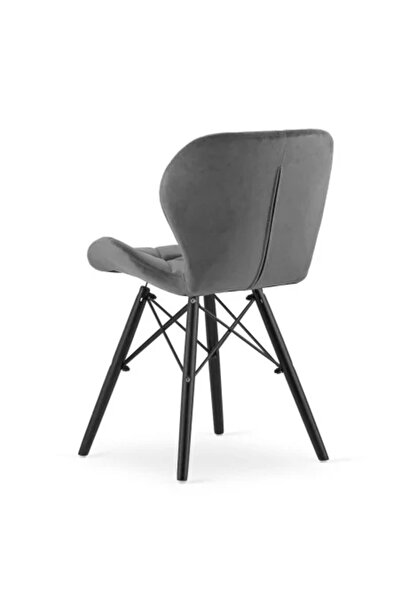 Leobert Židle ve skandinávském stylu, Artool, Lago Velvet, šedá a černá