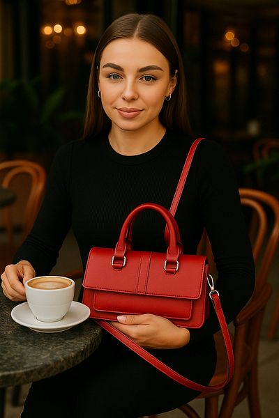 Handley Women's Stylish Design Shoulder and Hand Bag – Multi-Compartment Adjustable Strap
