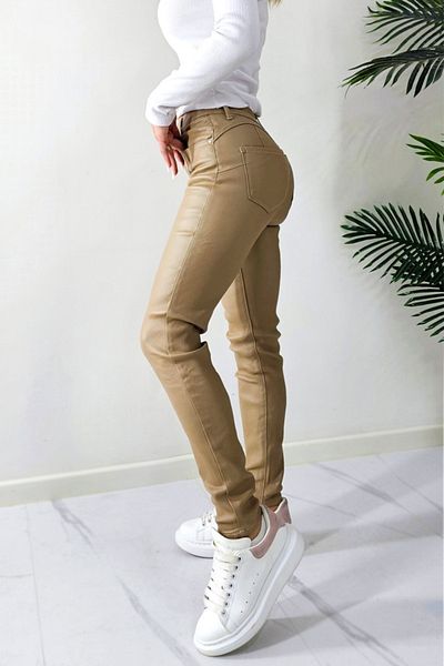 FashionForYou Dallas high waisted push-up pants, beige, 44