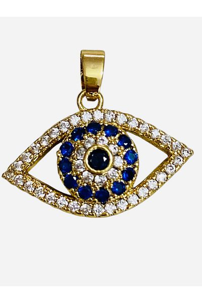 312 KONSEPT Zircon Stone 316 L Tarnish Steel Evil Eye Pendant