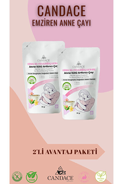 Candace Emziren Anneler İçin Süt Arttırıcı Bitki Çayı 2'li Paket