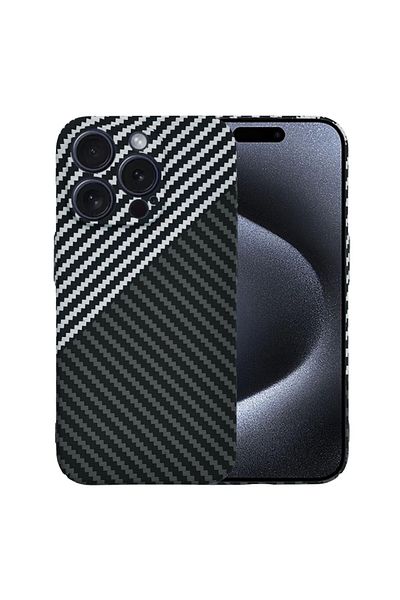 Tim Protective Case for iPhone 15 Pro, Timacondesign, Z18, Hard Plastic, Stealth Titanium Grey