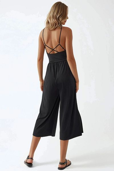 Hiccup V-Neck Basic Jumpsuit