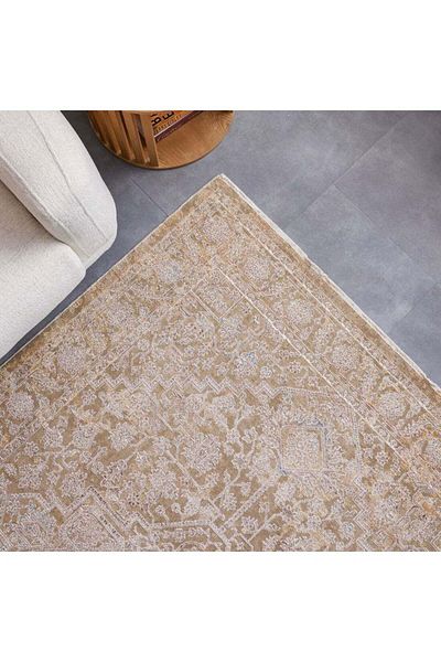 Generic DANUBE HOME Zena Modern Classic Rug - Dark Gold/Beige - 240x300 cm - Luxurious Power Loomed Design