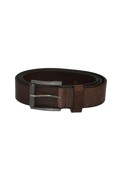 Police Men's Belt RENEGADE, Matte Brown 107 cm