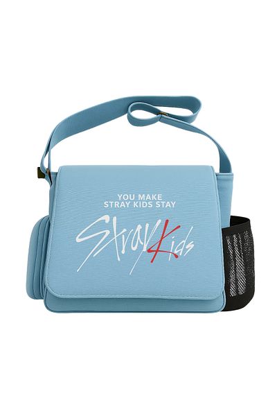 Toum Kpop Series Stray Kids Printed Unisex Black Messenger Bag