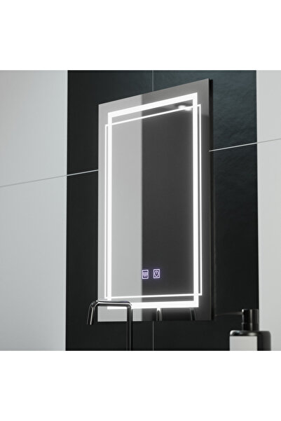 Alista Home Oglindă dreptunghiulară LED, Koven Touch, 50 x 70 cm, sistem anti...