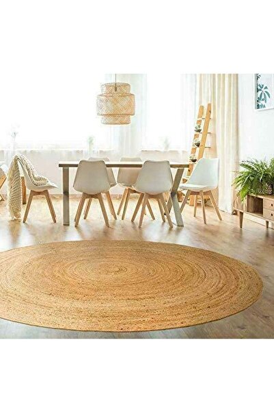 Generic Jute Rug Carpet Hand Wooven Round Design Area Jute Rug Natural Fibres...