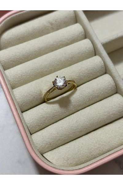 Akiha Aksesuar Solitaire Zircon Stone Xuping Ring