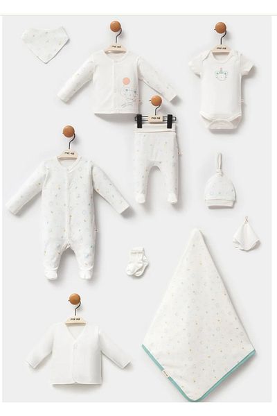 Ozz Baby Baby & Newborn Balloon Theme 10-Piece Hospital Exit & Zibin Set (Premium Series)