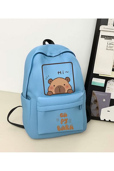 Toum Capybara Printed School, Classroom, Course Backpack