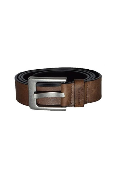 Police RENEGADE Men's Belt, Matte Brown, 107 cm