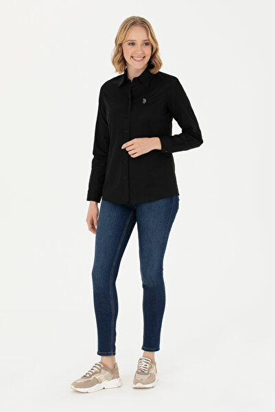 U.S. Polo Assn. Slim fit plain shirt with logo embroidery