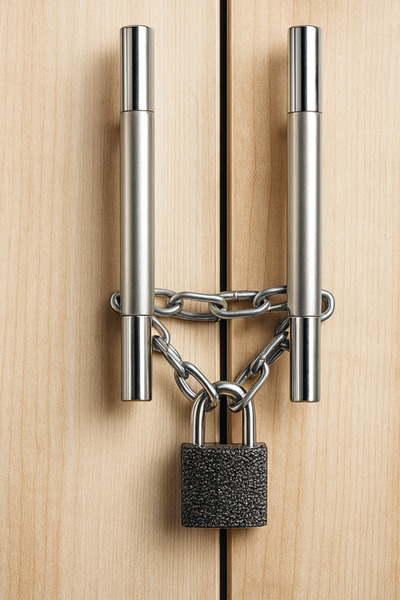 GİVY Gray 38 mm Padlock and 40 cm Chain Set |   No 40 Dormitory Cabinet Lock