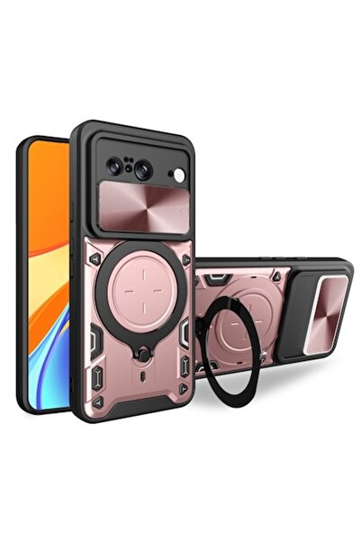 Techsuit Carcasă pentru Google Pixel 8, CamGuard Pro Q74, oțel inoxidabil, au...