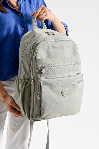 H&D COLLECTİON Waterproof Imported Crinkle Fabric School Business and Travel Backpack with Laptop Compartment
