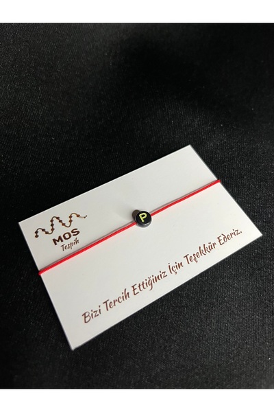 Mos Tespih Letter P Adjustable Drawstring Luck Bracelet