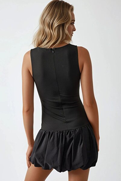 Hiccup Round Neck Balloon Dress