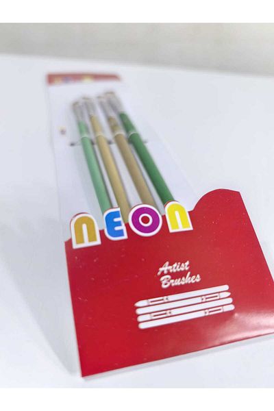 CTC - Neon 4-Piece Flat Tip Brush Set Hkd-142