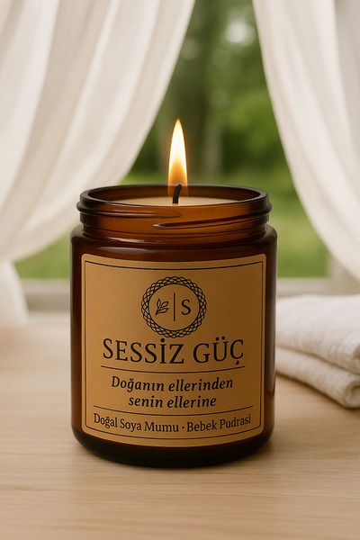 Bebek Pudrası esanslı Doğal Soya Wax Mum