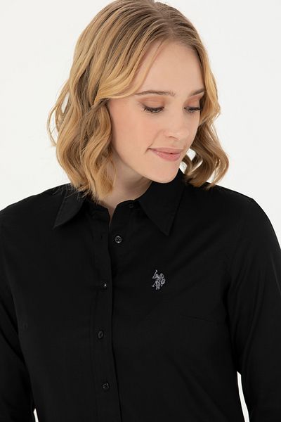 U.S. Polo Assn. Slim fit plain shirt with logo embroidery