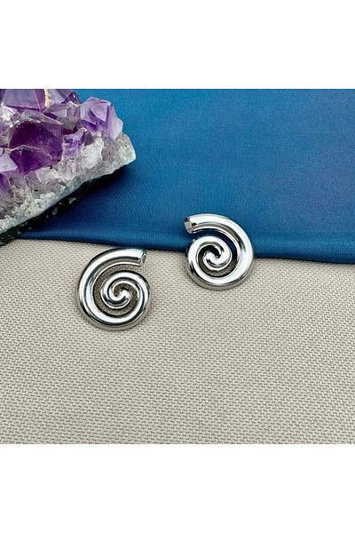 Opia Takı & Aksesuar Steel Spiral Earrings