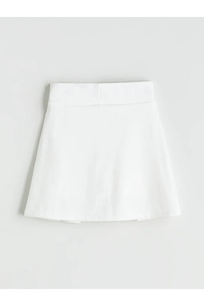 LC Waikiki LCW KidsEkru Beli Lastikli Kız Çocuk Şort Etek