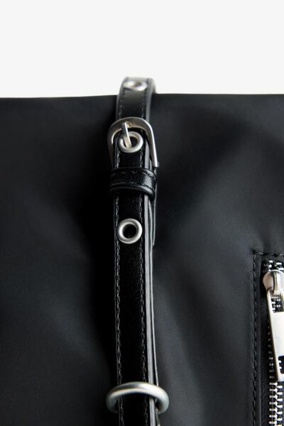 Bershka Faux leather shopper bag