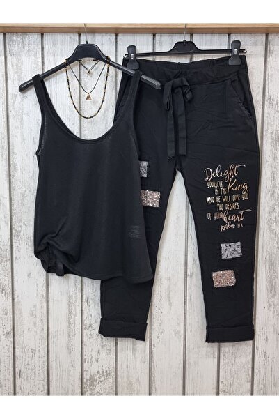 pudubutik Thin Strap Black Tank Top