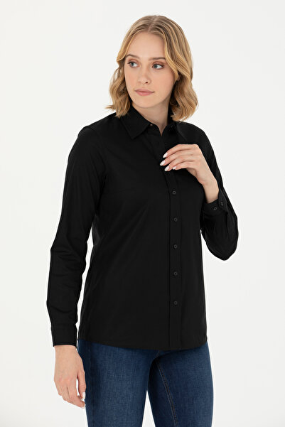 U.S. Polo Assn. Slim fit plain shirt with logo embroidery