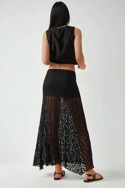 Hiccup High Waist Relaxed Cut Lace Skirt