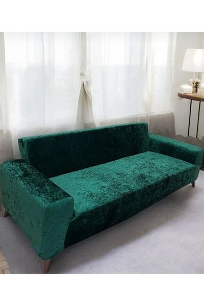 probak - Velvet Elastic 3 Seater Seat Cover |   Sofa Cover |   Sofa Bed Cover Case