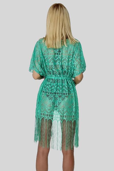 FashionForYou Splendid beach cardigan, with fringes, Vernil, M