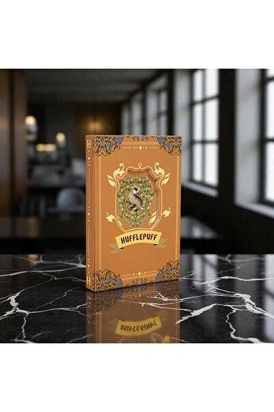 Kuzey Tacı Harry Potter Hufflepuff Leather Notebook - Mystery World Themed Special Production Vip