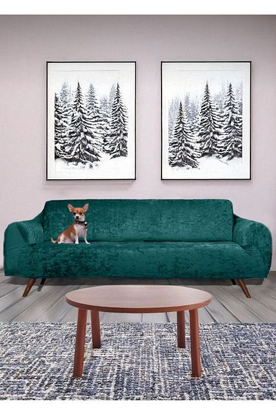 probak - Velvet Elastic 3 Seater Seat Cover |   Sofa Cover |   Sofa Bed Cover Case