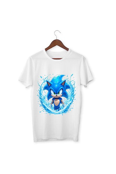 ALPŞAN TİCARET Sonic Kids T-Shirt Sonic Unisex Adult T-Shirt Sonic Tee