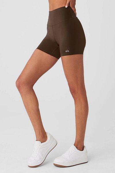 VibeGaia Women's High Waist Tummy Control Sports Biker Shorts 5" Above Knee Cut